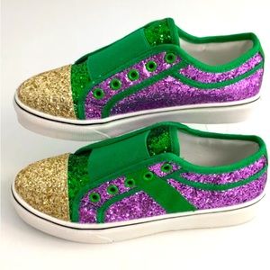 Mardi Gras Glitter Sneakers